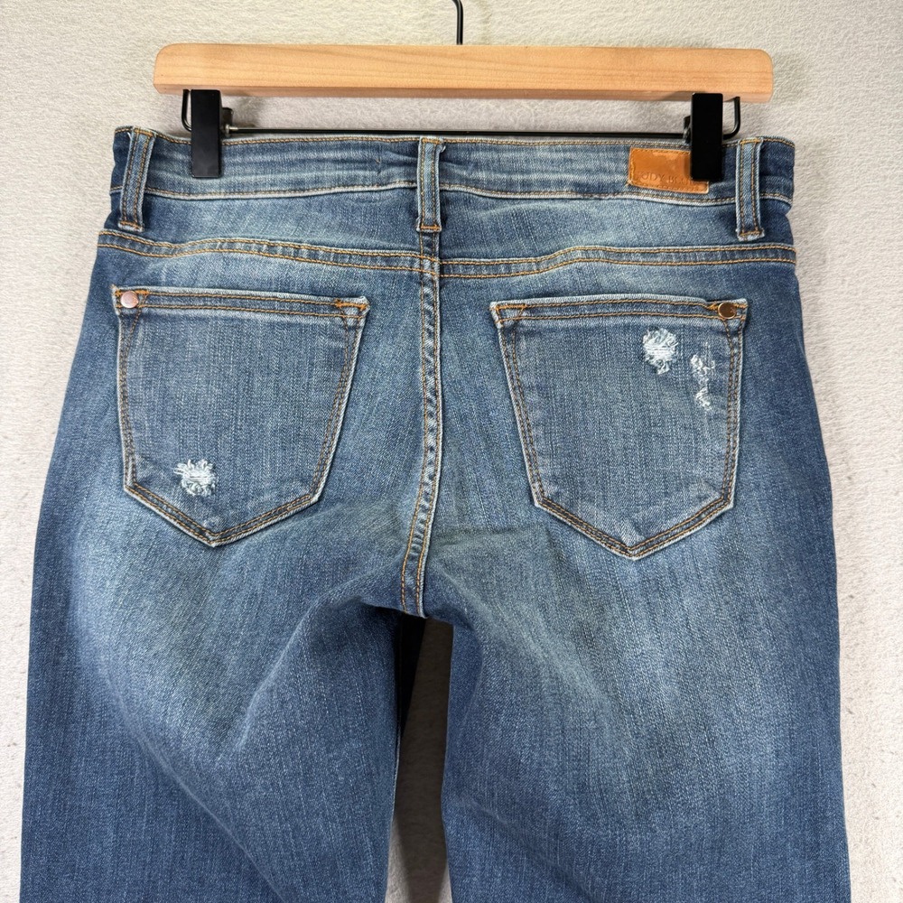 Judy Blue Womens Jeans Size 9/29 Distressed Buffalo Plaid Patch Skinny - Picture 9 of 13